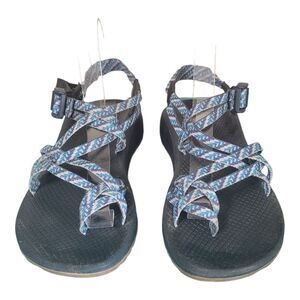 Chaco Zcloud X2 Purple Blue diamond print sandal size 9